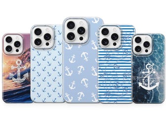 Anker Handytasche Nautical Ocean Cover für iPhone 17 pro max 16 e 15 plus 14 13 12 11 XR, Samsung S25 S24 FE S23 S22 A17 A56, Pixel 10 pro