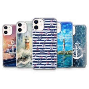 Anchor Phone Case Lighthouse Cover for iPhone 15 pro max 14 13 12 mini 11 XR 7 8 Samsung S24 S23 ultra S22 S21 S20 S10 A54 Pixel 7 8 Pro