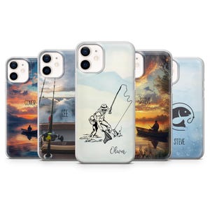 Personalisierte Fischer Handyhülle Benutzerdefinierte Name Fischer abdeckung für iPhone 16 15 14 13 12 11 XR 7 8 Samsung A56 A26 S25 A35 S24 S23 A16 Pixel 9
