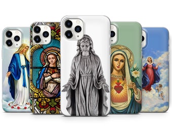 Funda de teléfono Virgen María Funda Holly Mother para iPhone 15, 14, 13, 12, 11 Pro max, XR, 7, 8, Samsung A14, S21, S22, S23 A54, Pixel 8, 7