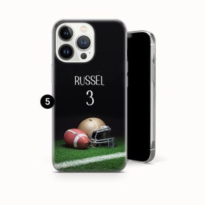 Football Phone Case Personalized Sports Athlete Cover for iPhone 17 pro max 16e 15 14 13 12 11 XR 8 Samsung S25 Fe S24 A16 A56 A17, Pixel 10 5