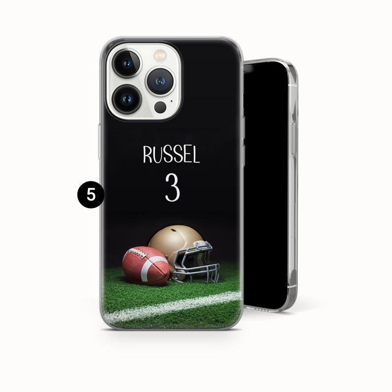 Football Phone Case Personalized Sports Athlete Cover for iPhone 17 pro max 16e 15 14 13 12 11 XR 8 Samsung S25 Fe S24 A16 A56 A17, Pixel 10 5