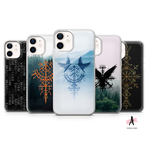 Viking Telefoonhoesje Nordic Pagan Cover voor iPhone 16 15 14 13 12 11 XR 8 7, Samsung S25 S24 FE S23 S22 S21 A55 A35 A56 A16 Pixel 9 Pro xl