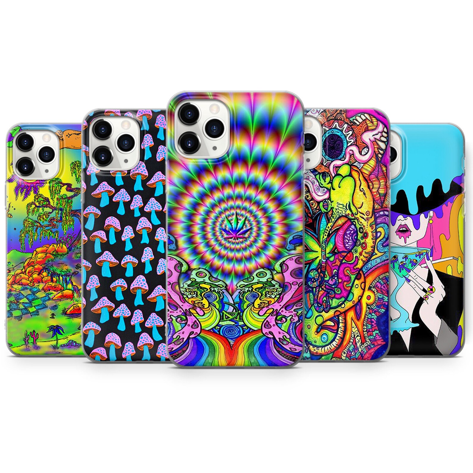 Psychedelic Trippy phone case with aesthetics design for | Etsy