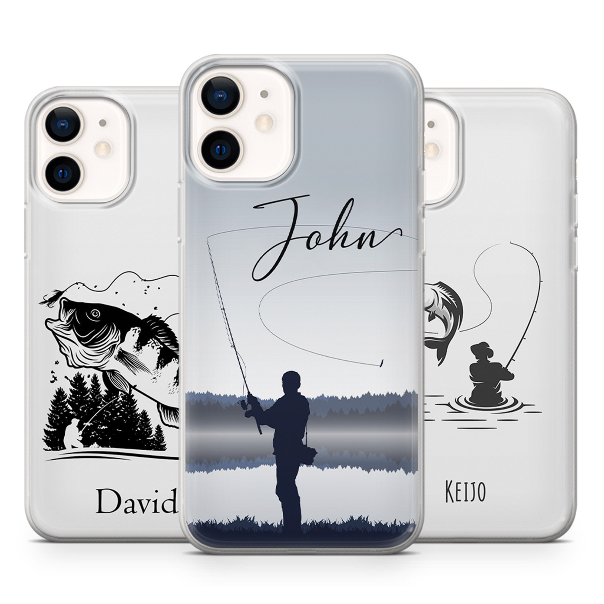 Personalized Phone Case for Fisherman, Angler, Gift for Her Fit