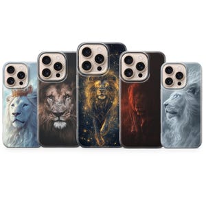 Majestic Lion Phone Case Big Cat Art Cover for iPhone 16 Pro 15 14 13 12 Pro 11 XR 8 7, Samsung S25 S24 Fe A16 A56 A36 A16, Pixel 9 Pro XL