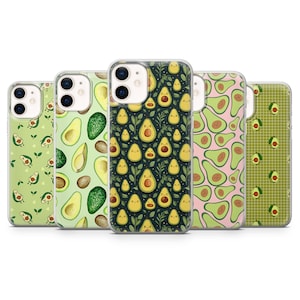 Avocado Phone Case Fun Fruit Cover for iPhone 16 Pro max 15 plus 14 13 12 mini 11 XR 7 8, Samsung S25 S24 Fe S23 A16 A56 Pixel 9 Pro XL