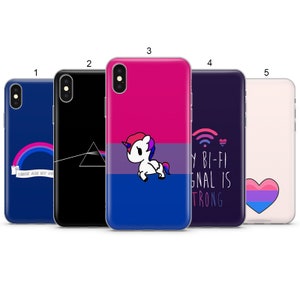 Bi pride Phone case, bisexual cover for iPhone 15 14 13 12 mini 11 Pro max XR 7 8 SE Samsung S21 S22 S23 S20 A12 A13 A14 A15 A53 A54 Pixel 8 image 1