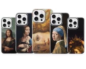 Renaissance Art Phone Case Classic Painting Cover for iPhone 17 pro max 16e 15 14 plus 13 12 XR Samsung S25 S24 Fe S23 A16 A56, Pixel 10 pro