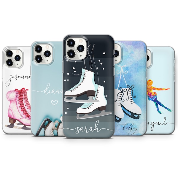 Custom Name Phone Case, Personalized Gift, Figure skating case for iPhone 15 14 13 12 11 XR 7 8 Samsung A12 A13 A14 A54 S21 S22 S23 Pixel 8