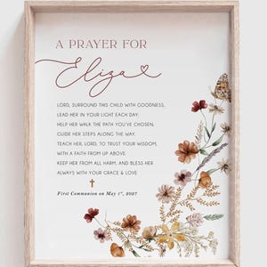 First communion gift, Holy Communion , Christian Confirmation Keepsake, Confirmation Gift, Communion Gift for girl First Communion PRINTABLE