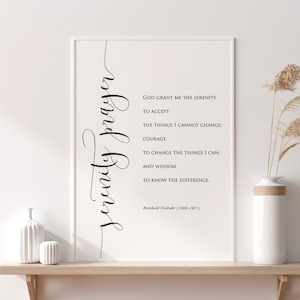 Die Gelassenheit Gebet, Ermutigung Geschenk, christliche Kunst, druckbare Wandkunst, Christian Geschenk, Zitate, druckbare Poster, Home Decor, druckbare