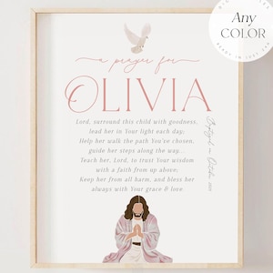 Baptism Gift Girl, Personalized Baptism Gift, Baby Girl Gift, Christening gift, Godchild Baptism Gift Dedication Gift, For Girls PRINTABLE