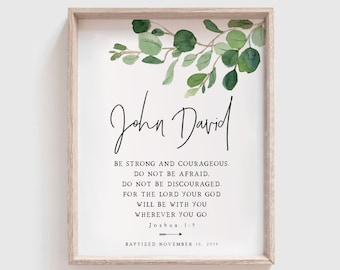 Baptism Gift Boy, Personalized PRINTABLE, Baby Boy Gift, Baptism Sign, Nursery Wall Art, Dedication Gift, Godson, Nursery Decor, PRINTABLE