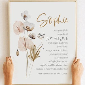 First communion gift, Holy Communion, Christian Confirmation Keepsake, Confirmation Gift, Communion Gift for girl First Communion PRINTABLE