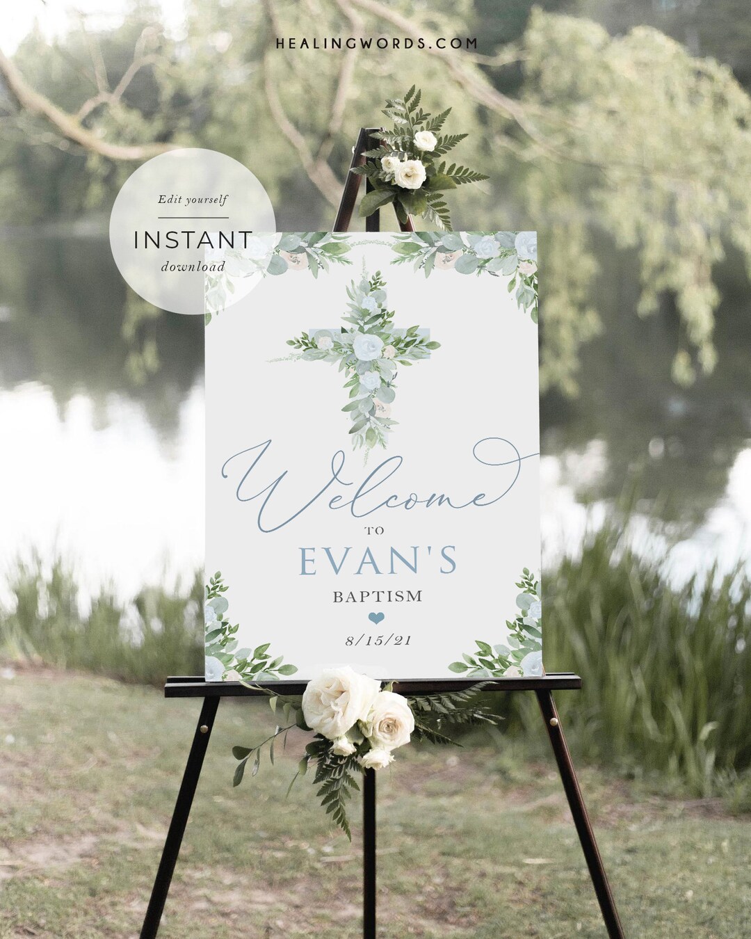 Welcome Sign Boy, Welcome Sign Template, DIY Welcome Sign, Editable ...