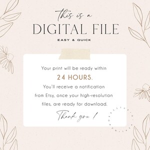 Baptism Gift Girl, Personalized PRINTABLE, Baby Girl Gift, Boho Nursery Wall Art, Godchild Baptism Sign Dedication, Nursery Decor, PRINTABLE image 8