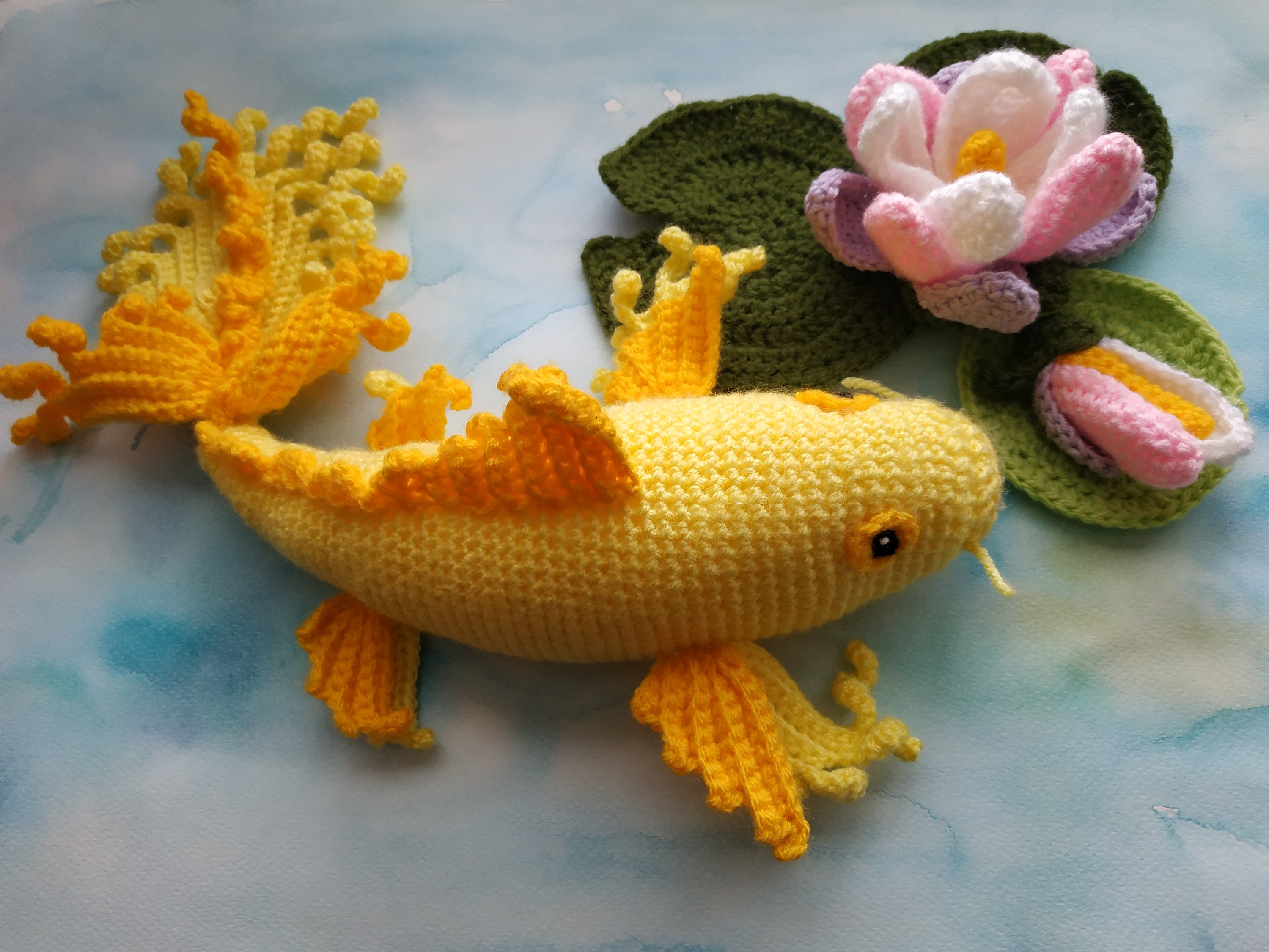 Crochet GOLD KOI FISH pattern Etsy