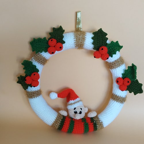 Crochet American Flag Wreath PATTERN ONLY Independence Day Etsy