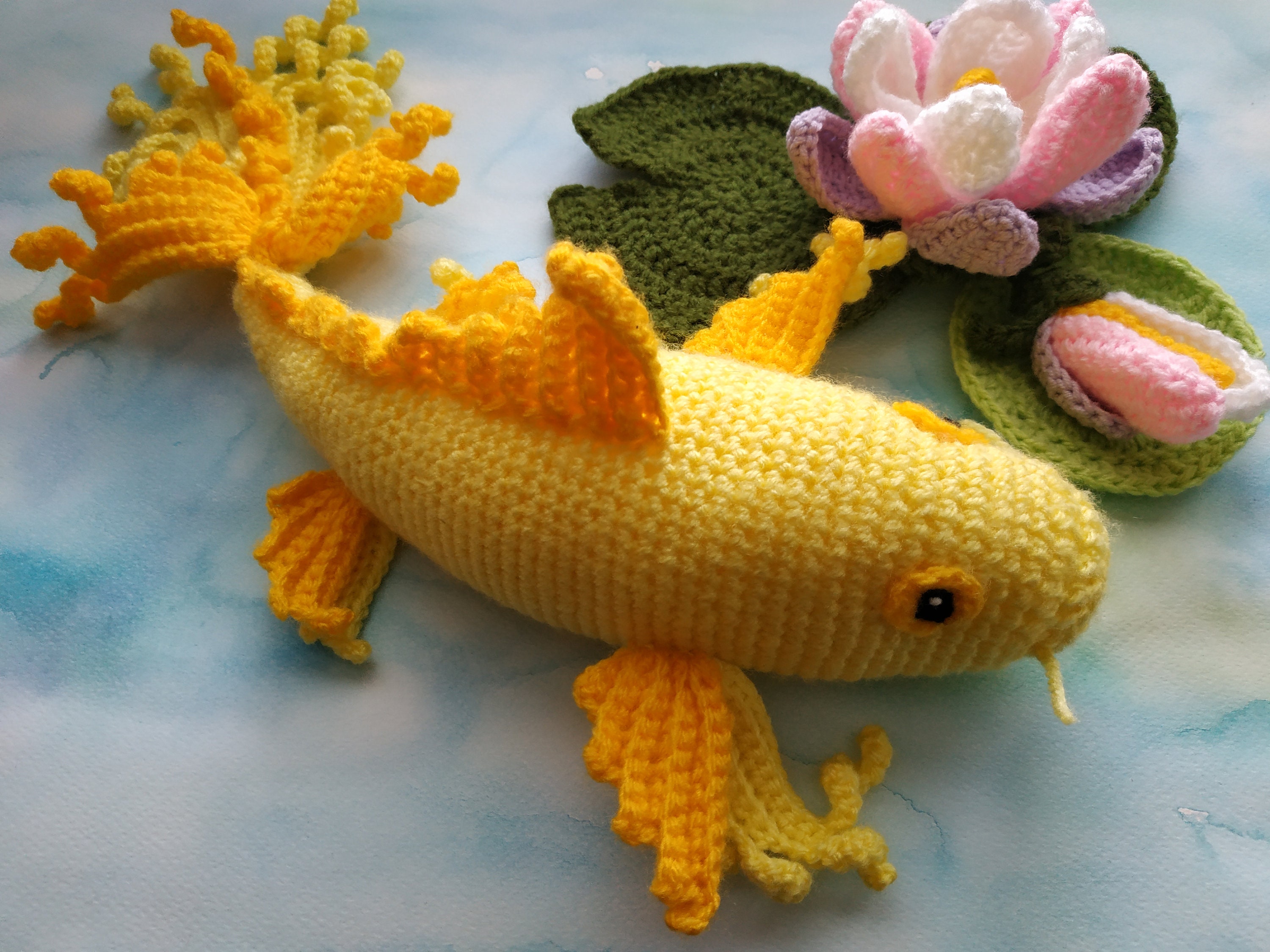 Crochet GOLD KOI FISH pattern Etsy