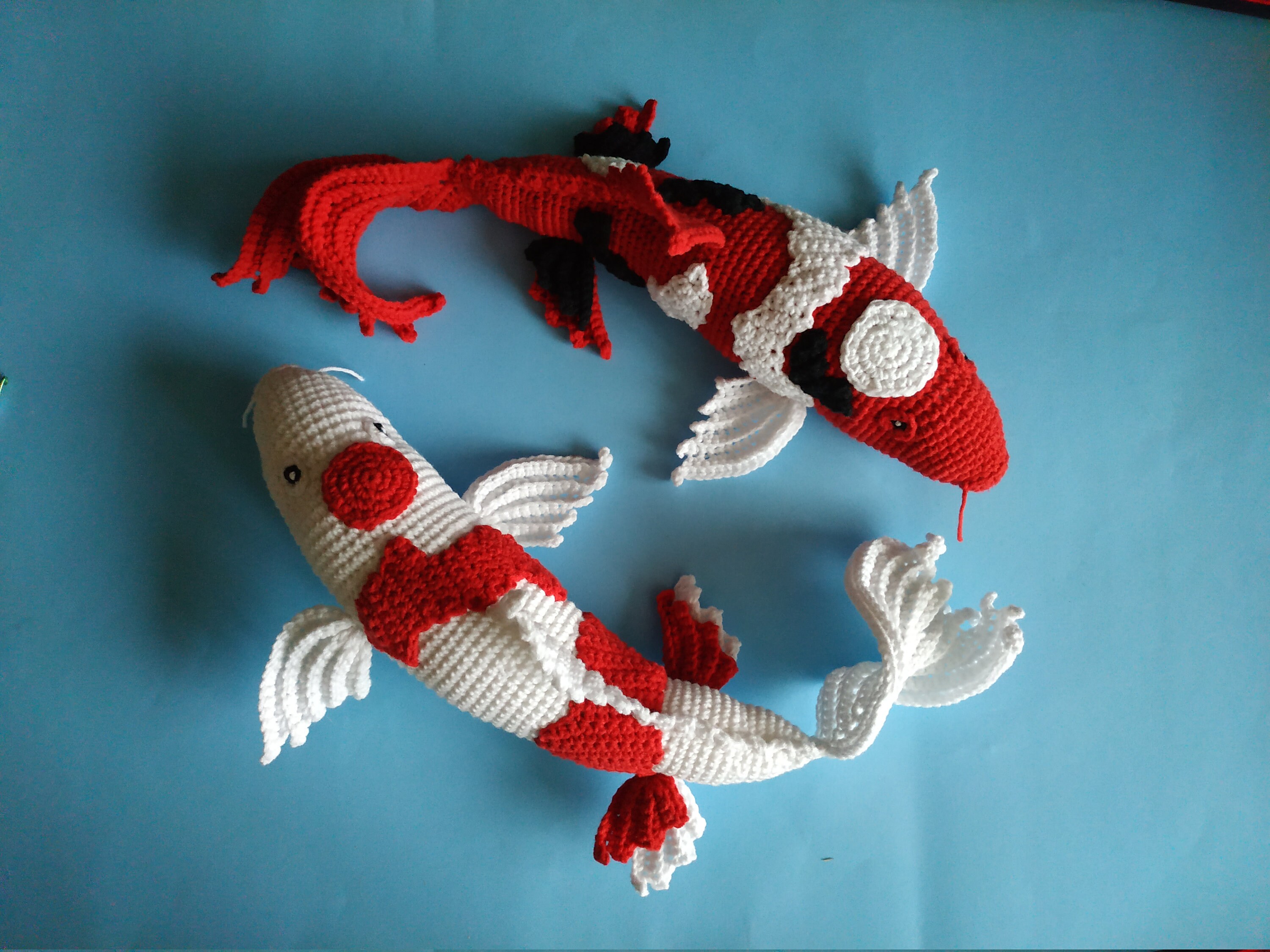 Crochet Koi fish pattern Yin and Yang Etsy Nederland