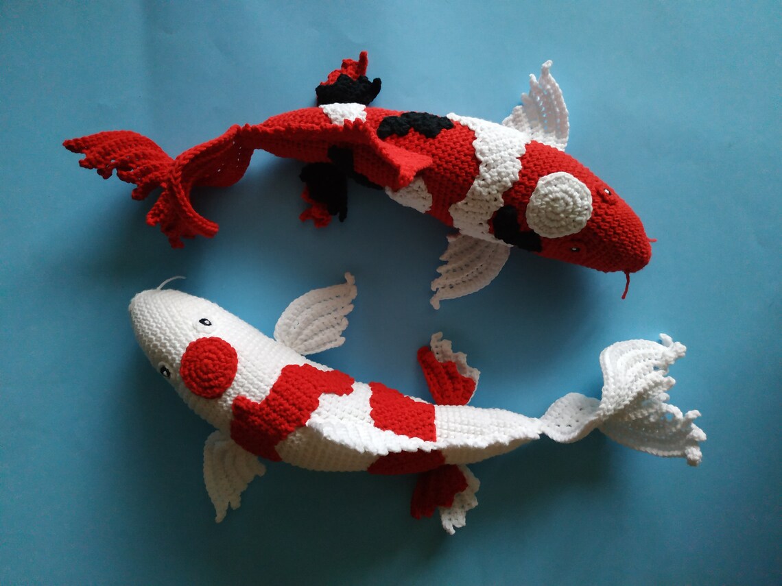 Crochet Koi fish pattern Yin and Yang Etsy