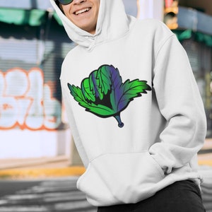 Chill Leaf Unisex Hoodie-Long Sleeve Unisex-Stoner Gifts-weed-unisex-funny-Cannabis-Medical Marijuana leaf-Mary Jane-herb-cool hoodie-Funny
