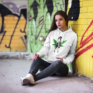 Mary Jane Leaf Graphic Unisex Hoodie-Stoner Gift-weed Hood-unisex-710-Cannabis Smoker-420-Medical Marijuana-Mary Jane-herb-beautiful-THC-CBD