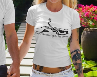 Paare, die zusammen lodern zusammen bleiben Kurzarm T-Shirt-Stoner Geschenk-Unkraut-Cannabis-420-Medizinische Marihuana-Grafik-Mary Jane-THC-niedlich