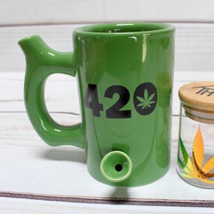 Grüne Müslischale und Becher, lustiges Trinkgeschirr Geschenk Cereal Bowl & Mug