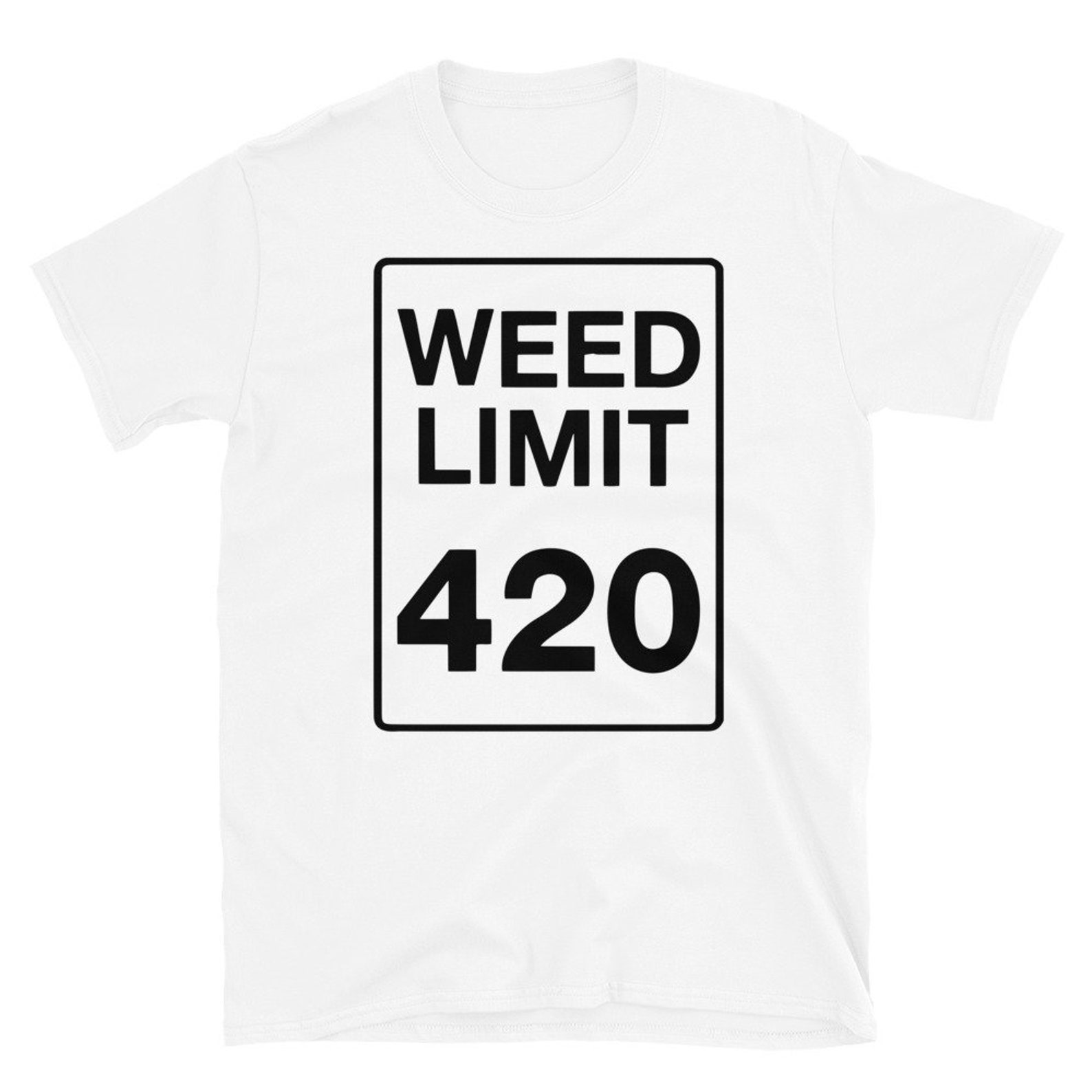 Weed Limit 420 Short-sleeve Unisex Black Font T-shirt-stoner - Etsy