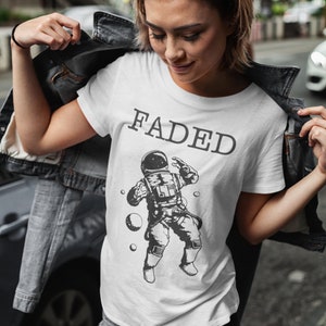 FADED Graphic T-shirt-Stoner Gifts-Weed T-shirts-Unisex-Funny-Cannabis-Stoner Tee-420 Shirt-Medical Marijuana-Mary Jane-THC-CBD