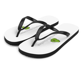 Cotton Mouth Creation Graphic Flip Flops, Unisex Summer Sandals