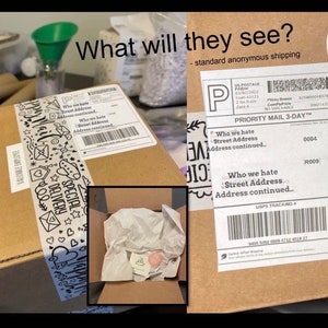 Medium Surprise box Glitter Bomb Anonamous prank package image 9
