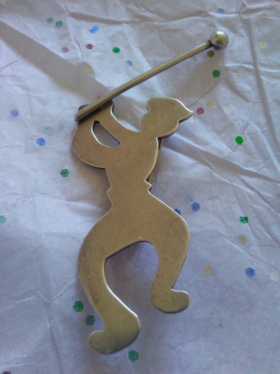 Sterling Silver Whimsical GOLFER pin