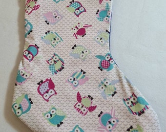 Owl Christmas Stocking - Owl - Christmas Stocking