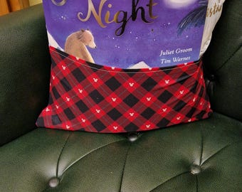 Weihnachtsbuchkissen,Lesekissen,Weihnachtsgeschenk