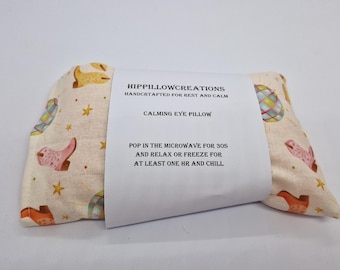 Organic Lavender & Flaxseed Weighted Eye Pillow With Removable Cover