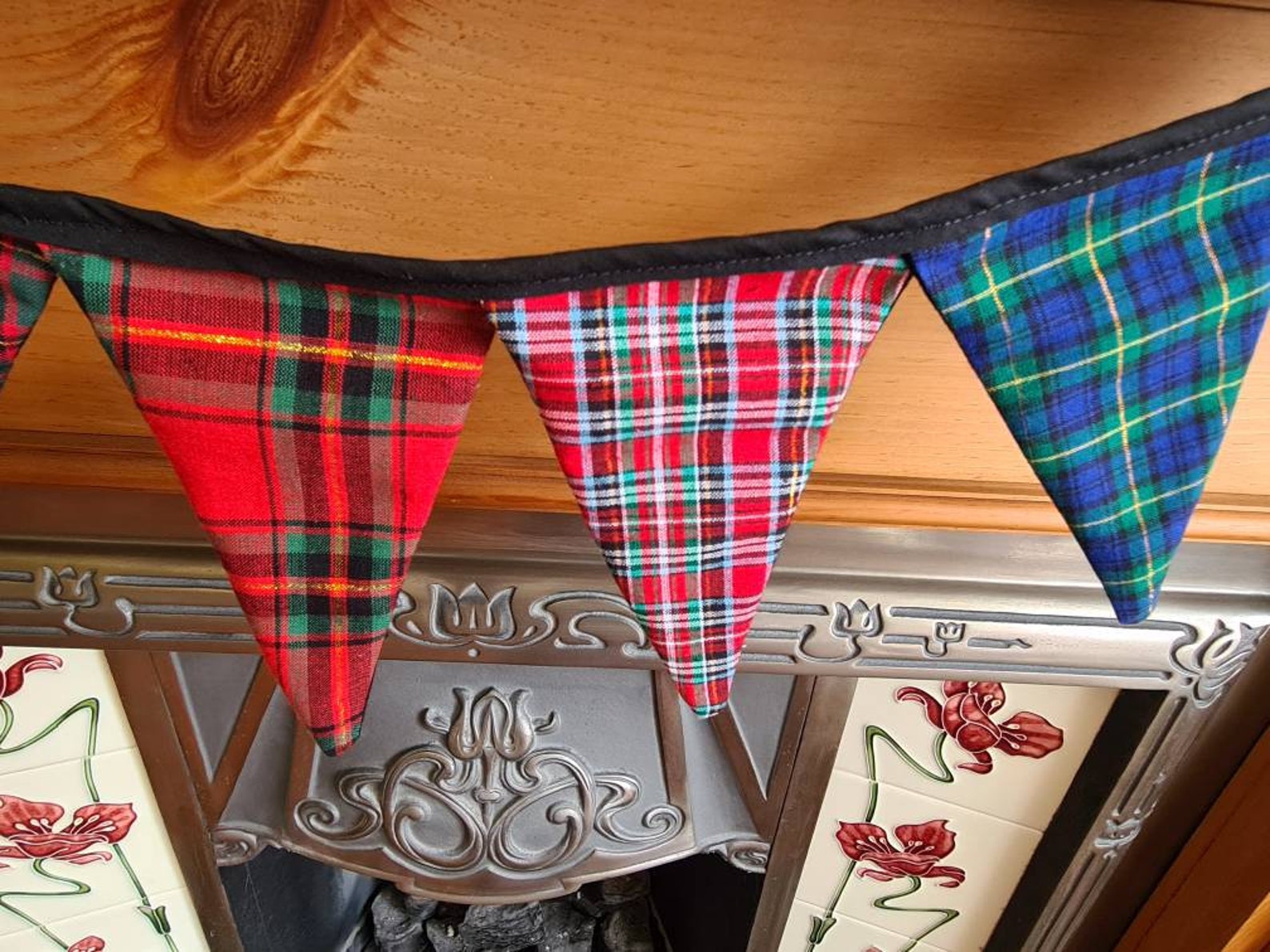 Tartan Fabric Bunting Cotton Bunting Reusable Washable Etsy