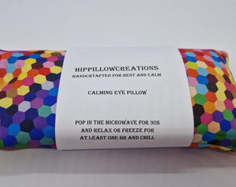 Organic Lavender & Flaxseed Weighted Eye Pillow With Removable Cover