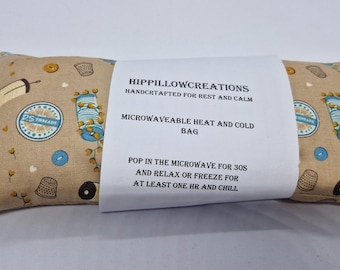 Lavender scented microwavable heat and cold compress,medium length,