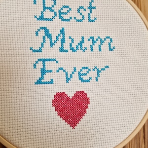 Mothers day completed cross stitch