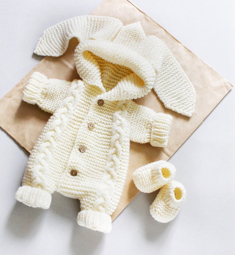 PATTERN Teddy Bears Outfits knitted Romper and Booties. Etsy