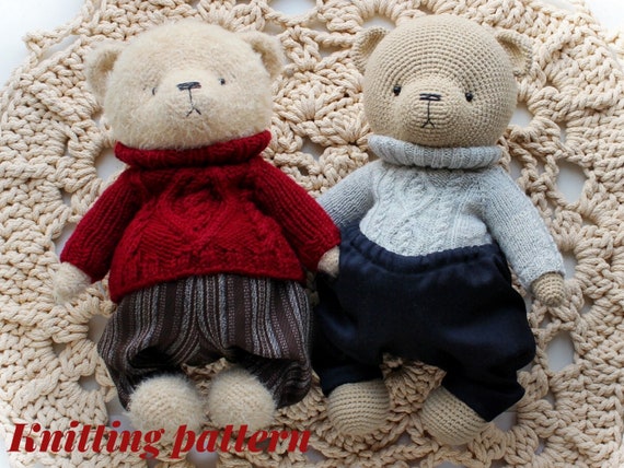 teddy bear trousers knitting pattern