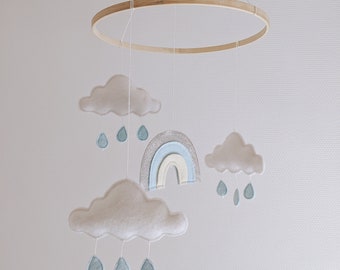 Mobile Pour Bebe Arc En Ciel Etsy