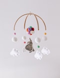 Multicolored elephant mobile. Elephant baby mobile. Baby shower gift. Nursery decor. Gender neutral. product logo