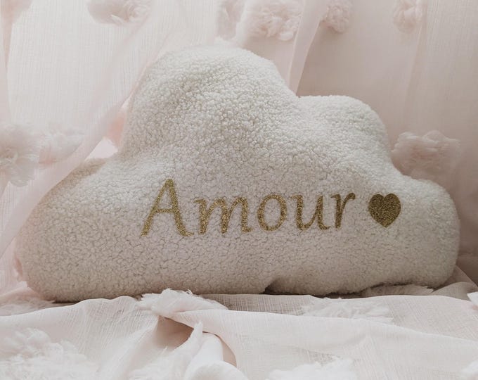Coussin personnalisé en forme de nuage.