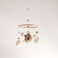 BEE MOBILE. Bee and hive mobile made of jute. Gender-neutral baby mobile. Baby shower gift. Nursery mobile. product logo