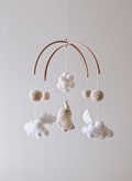 Elephant mobile. Neutral baby mobile. Neutral baby nursery mobile. Baby shower gift. product logo