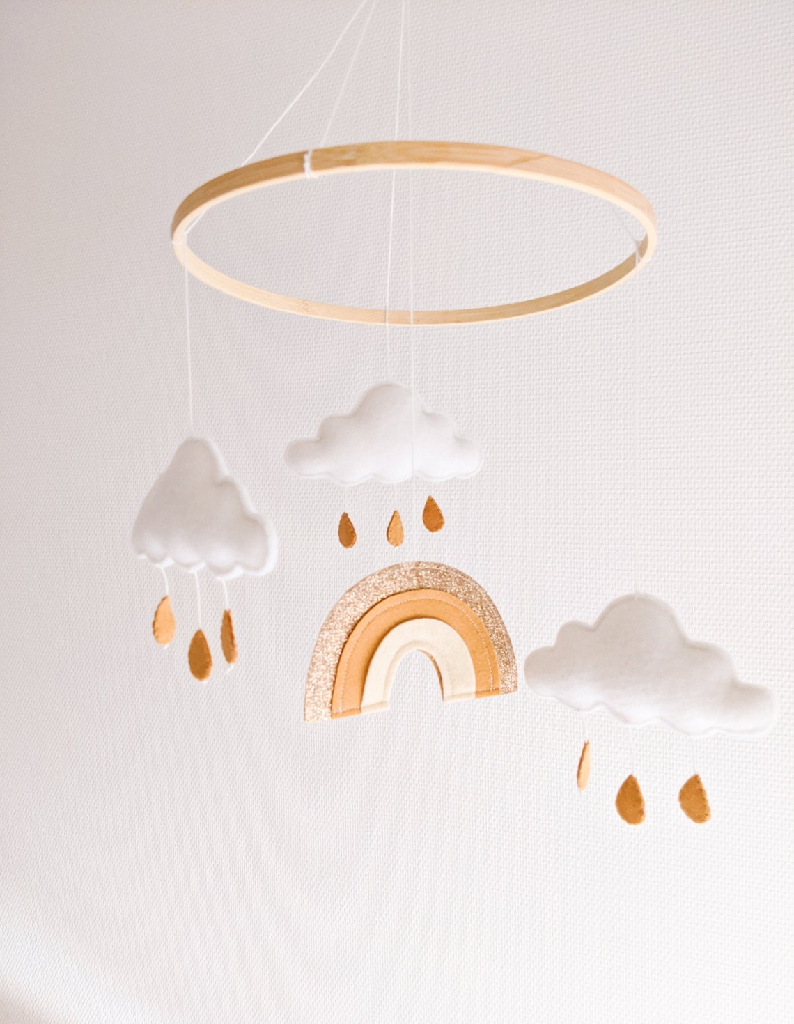 Mobile Regenbogen. Mobile Baby. Rainbow nursery mobile. Made Etsy